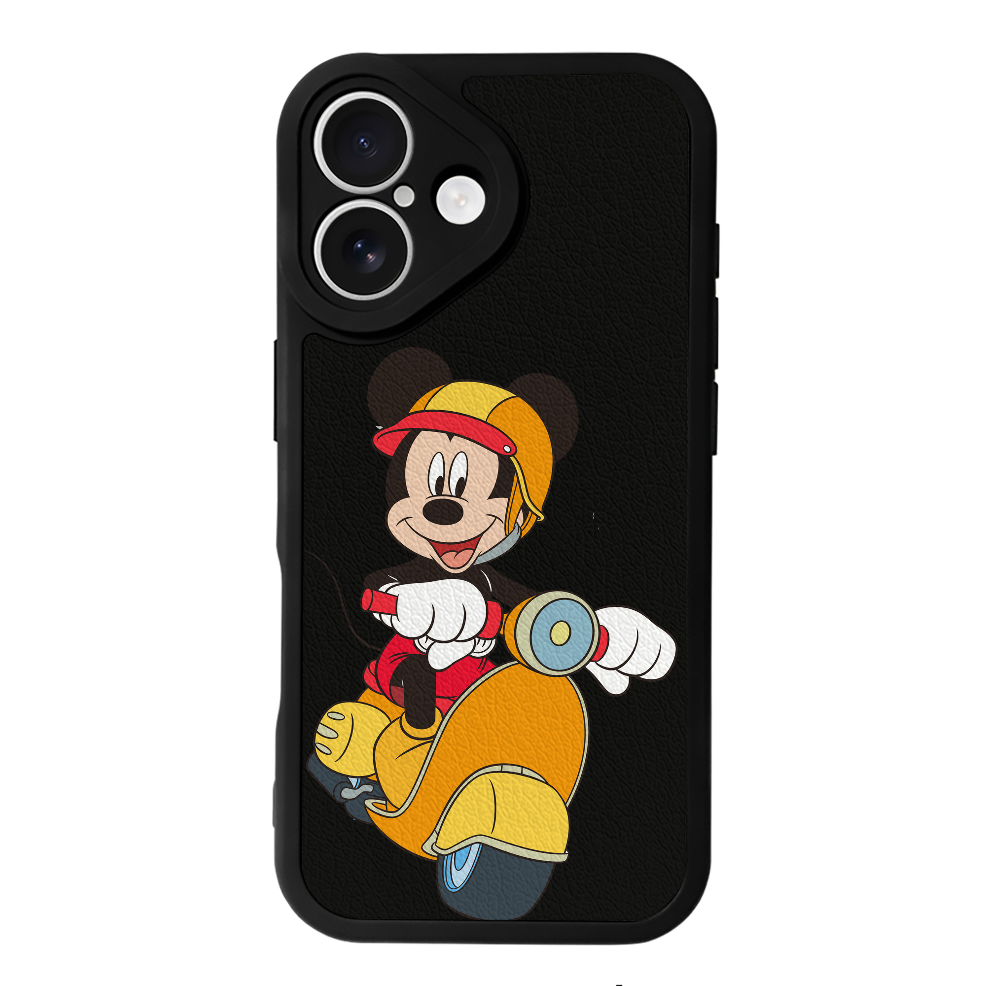 （画像用） ミッキーマウス Mickey Mouse 【iPhone 16シリーズ対応】シリコンスマホケース（レザー調） 材質：シリコン
